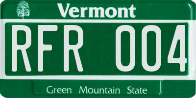 VT license plate RFR004