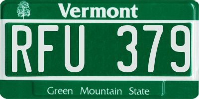 VT license plate RFU379