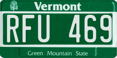 VT license plate RFU469