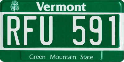 VT license plate RFU591