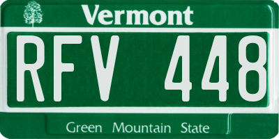 VT license plate RFV448