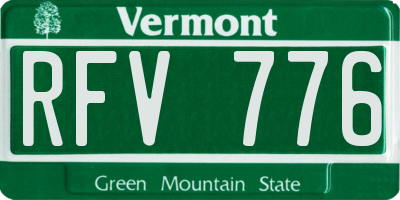 VT license plate RFV776