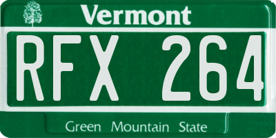 VT license plate RFX264