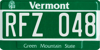 VT license plate RFZ048