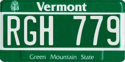 VT license plate RGH779