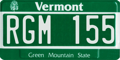 VT license plate RGM155