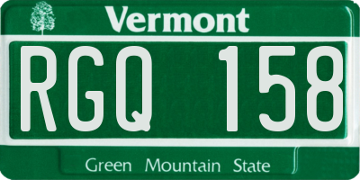 VT license plate RGQ158