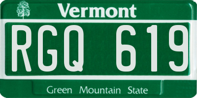 VT license plate RGQ619