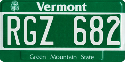 VT license plate RGZ682