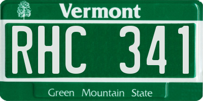 VT license plate RHC341