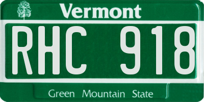 VT license plate RHC918