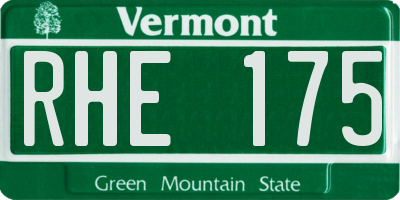 VT license plate RHE175