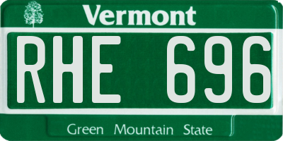 VT license plate RHE696