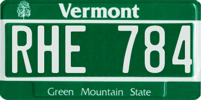 VT license plate RHE784