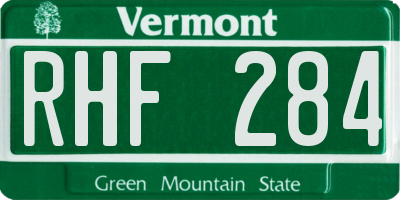 VT license plate RHF284
