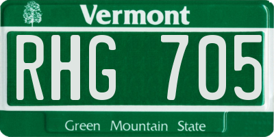VT license plate RHG705