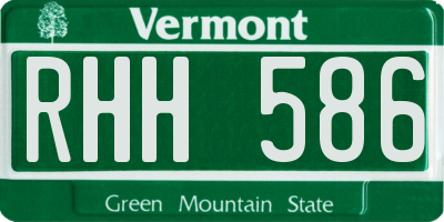 VT license plate RHH586