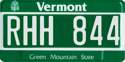 VT license plate RHH844