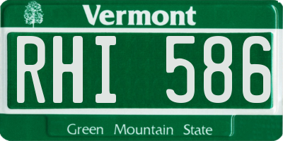 VT license plate RHI586