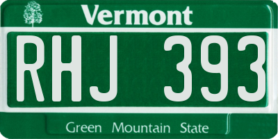 VT license plate RHJ393