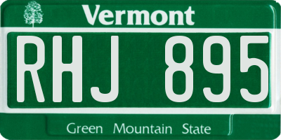 VT license plate RHJ895
