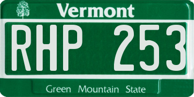 VT license plate RHP253