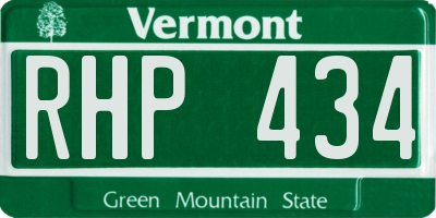 VT license plate RHP434