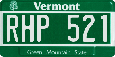VT license plate RHP521