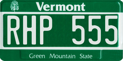 VT license plate RHP555