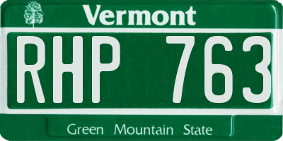 VT license plate RHP763