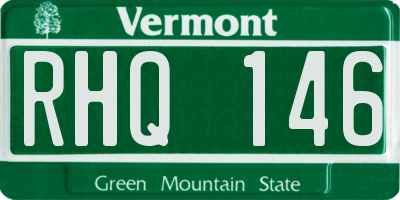 VT license plate RHQ146