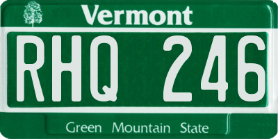 VT license plate RHQ246