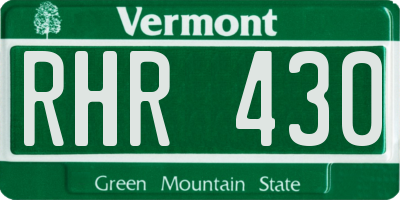 VT license plate RHR430