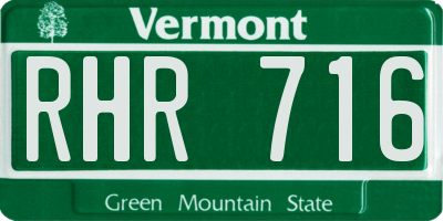 VT license plate RHR716