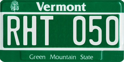 VT license plate RHT050