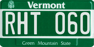 VT license plate RHT060