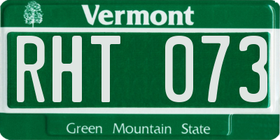 VT license plate RHT073