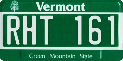 VT license plate RHT161