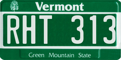 VT license plate RHT313