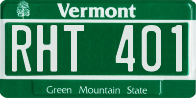 VT license plate RHT401
