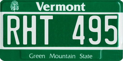 VT license plate RHT495