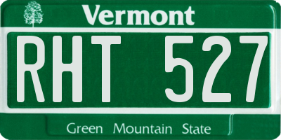 VT license plate RHT527