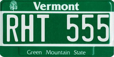 VT license plate RHT555
