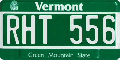 VT license plate RHT556