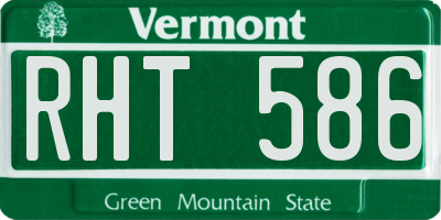 VT license plate RHT586