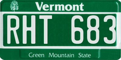 VT license plate RHT683