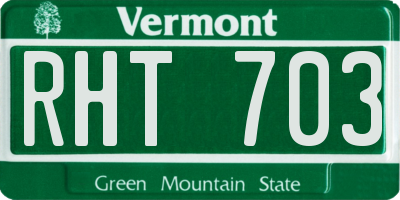 VT license plate RHT703
