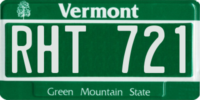 VT license plate RHT721