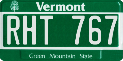VT license plate RHT767