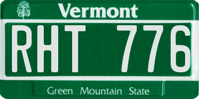 VT license plate RHT776
